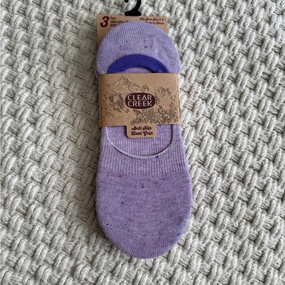 No-Show 3 pack Socks with Anti-Slip Grip